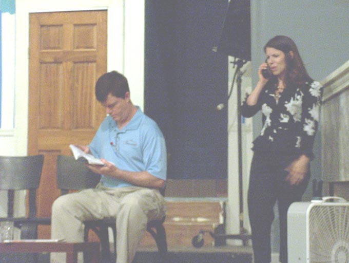 [l-r] Tim McGovern as Jerry, Ana Soulios as Alice