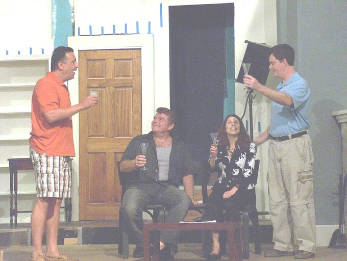 [l-r]Ken Webb as Hector, Lou Savarese as Abe, Ana Soulios as Alice, Tim McGovern as Jerry
