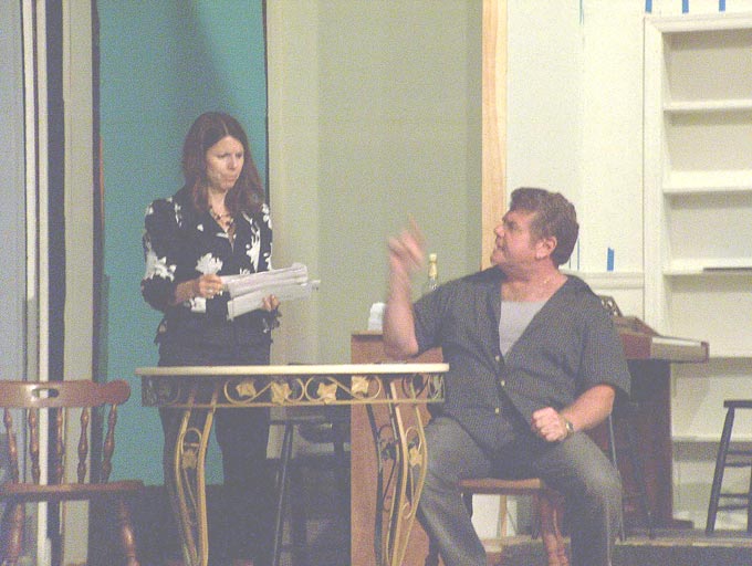 [l-r] Ana Soulios as Alice Sloan, Lou Savarese as Abe Dreyfus