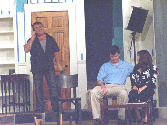 [l-r]Lou Savarese as Abe Dreyfus, Tim McGovern as Jerry Sloan, Ana Soulios as Alice Sloan