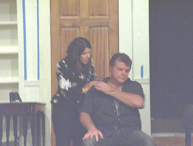 [l-r]Ana Soulios as Alice Sloan, Lou Savarese as Abe Dreyfus