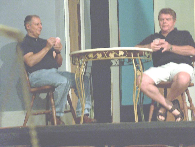[l-r]Russ Ortiz as Wasserman, Lou Savarese as Abe Dreyfus, 