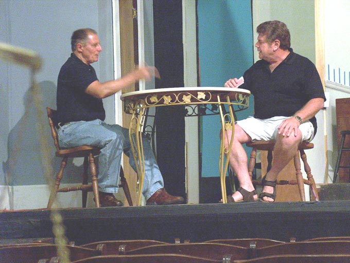 [l-r] Russ Ortiz as Wasserman, Lou Savarese as Abe Dreyfus