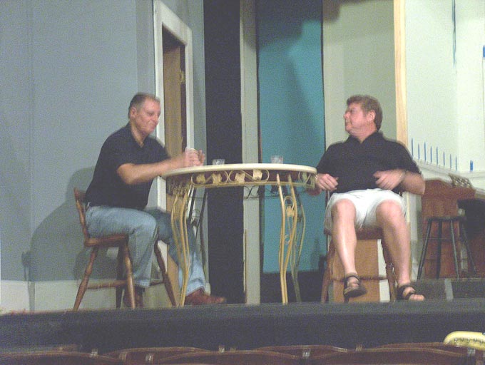 [l-r] Russ Ortiz as Wasserman, Lou Savarese as Abe Dreyfus