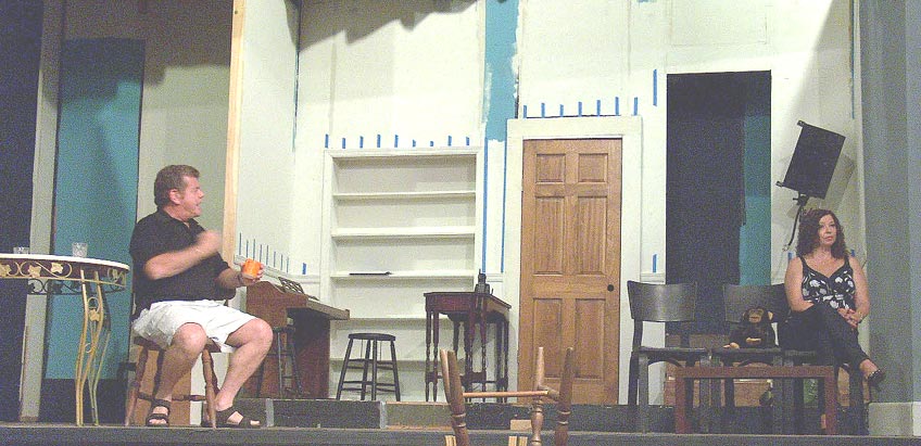 [l-r] Lou Savarese as Abe Dreyfus, Debbie Badal as Mildred Sloan