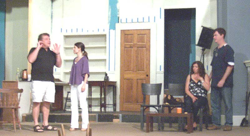 [l-r]Lou Savarese as Abe Dreyfus, Ana Soulios as Alice Sloan,Debbie Badal as Mildred Sloan, Tim McGovern as Jerry Sloan
